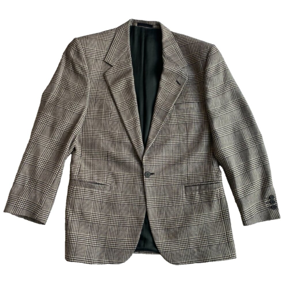 Versace Mens Sport Coat Glens Plaid Houndstooth